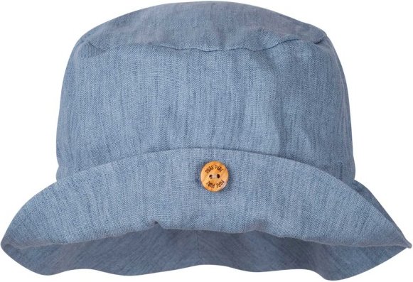 Pure Pure - Kid's Schlapphut Leinen mit Knopf - Hut Gr 55-57 cm - 55-57 cm grau