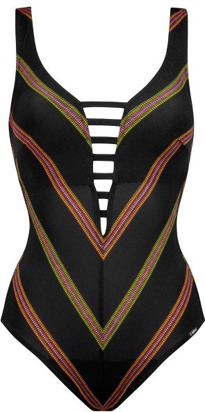 Thumbnail - Lidea - Women's New Mexico Swimsuit V-Style - Badeanzug Gr 46 - Cup: B schwarz