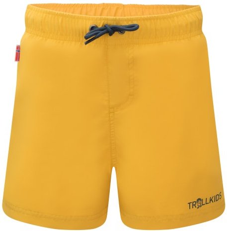 Trollkids - Kid's Balestrand Shorts - Badehose Gr 128 gelb/orange