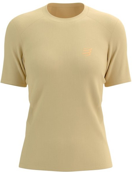 Compressport - Women's Performance S/S T-Shirt - Laufshirt Gr M beige