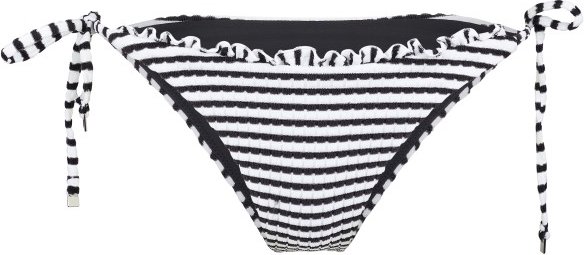 Seafolly - Women's Sorrentostripe Tie Side Rio - Bikini-Bottom Gr 34 grau