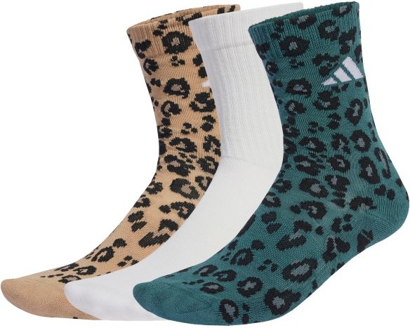 adidas - Leopard Print Socks 3-Pack - Multifunktionssocken Gr 40-42 - M blau