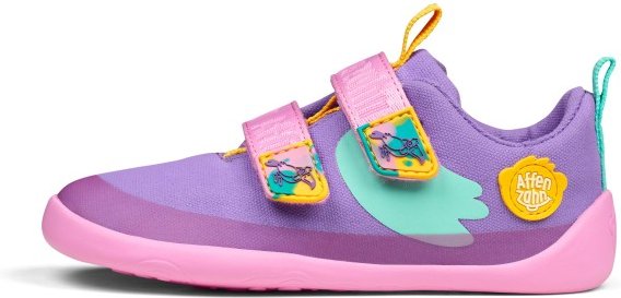 Affenzahn - Kid's Barfußschuh Baumwolle Lucky - Barfußschuhe Gr 34 creative tukan /lila