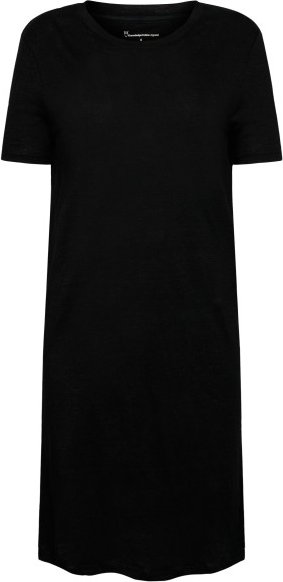 KnowledgeCotton Apparel - Women's Linen S/S T-Shirt Dress - Kleid Gr S schwarz