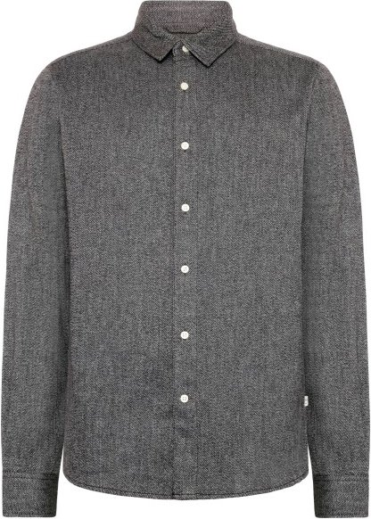 Thumbnail - KnowledgeCotton Apparel - Regular Fit Dobby Look Shirt - Hemd Gr S grau