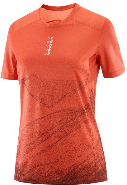 Salomon - Women's S/Lab Salomon Ultra Print - Laufshirt Gr XS rot