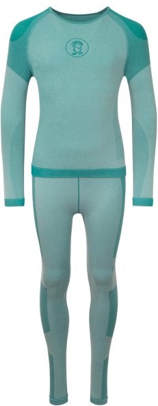 Trollkids - Kid's Hemsedal Baselayer Set - Kunstfaserunterwäsche Gr 110 türkis