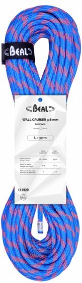 Beal - Wall Cruiser 9,6 mm - Einfachseil Gr 40 m weiß/blau