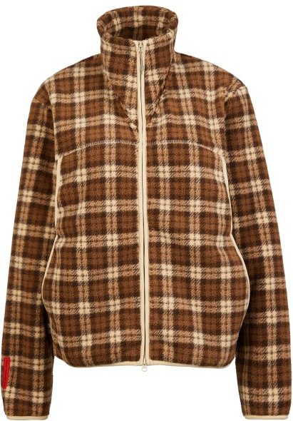 The Mountain Studio - Women's Soft Wool Pile Jacket - Fleecejacke Gr L brindle / castle wall