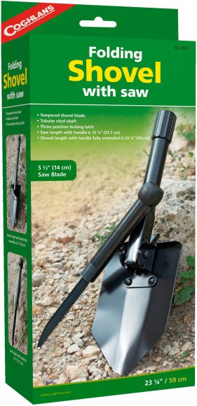 Coghlans - Klappspaten mit Säge - Klappspaten schwarz