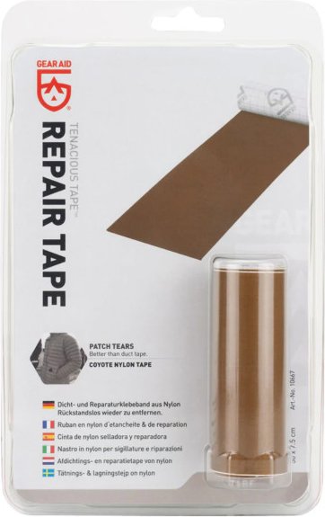 GearAid - Tenacious Tape Reparatur - Reparaturband Gr 50 cm - Breite 7,6 cm coyote