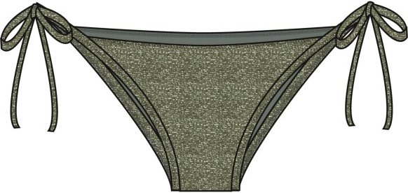 Roxy - Women's Shiny Wave TS Moderate - Bikini-Top Gr XL oliv