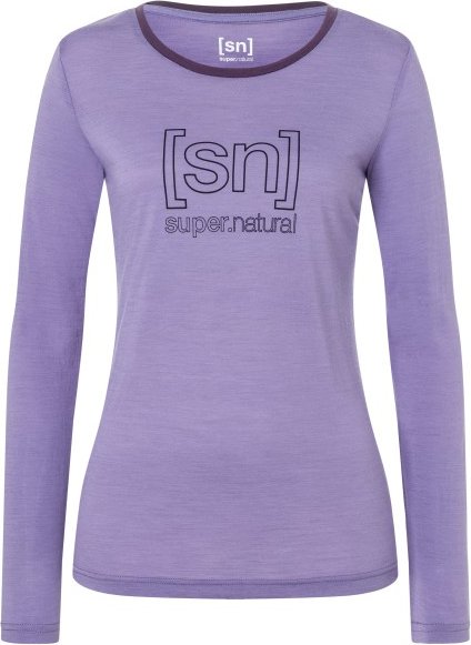 super.natural - Women's The Essential Logo L/S - Longsleeve Gr XL lila