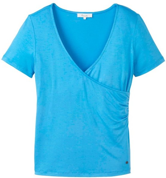 Tranquillo - Women's Shirt in Wickeloptik - T-Shirt Gr L blau