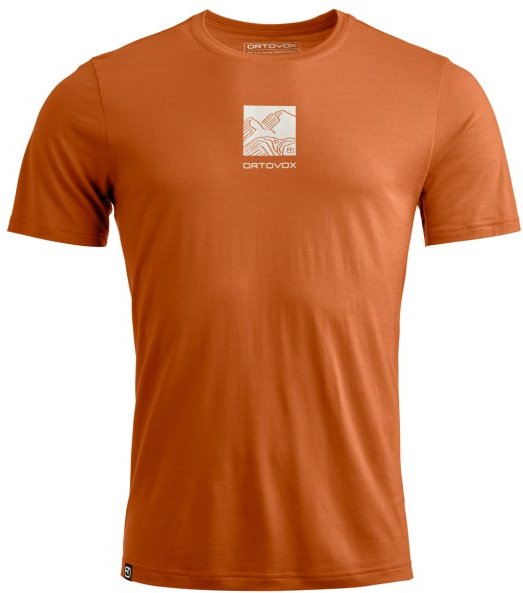 Ortovox - 120 Cool Tec Abstract T-Shirt - Merinoshirt Gr S braun