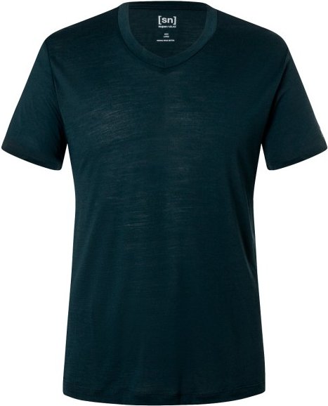 super.natural - Sierra 140 V Neck - T-Shirt Gr XL schwarz/blau