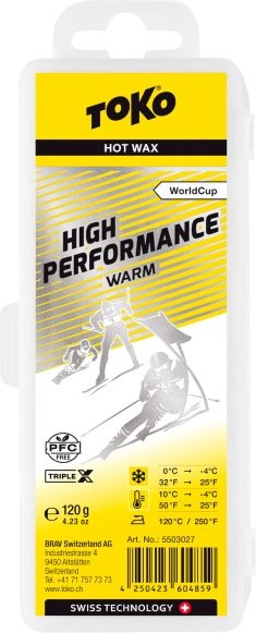 Toko - World Cup High Performance Warm - Heißwachs Gr 120 g gelb/grau