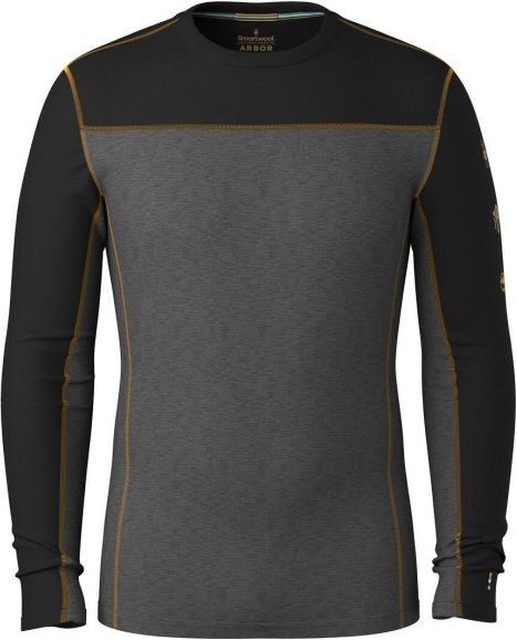 Thumbnail - Smartwool - Classic Thermal Merino BL Colorblock Crew Boxed - Merinounterwäsche Gr S grau/schwarz