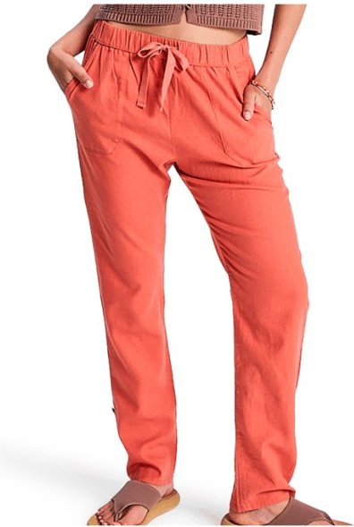 Thumbnail - Roxy - Women's On The Seashore Linen Cargo Trousers - Freizeithose Gr XXL rot