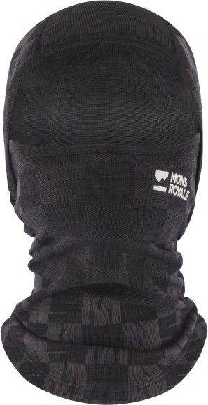 Thumbnail - Mons Royale - Ascender Merino Seamless Balaclava - Sturmhaube Gr One Size schwarz/grau