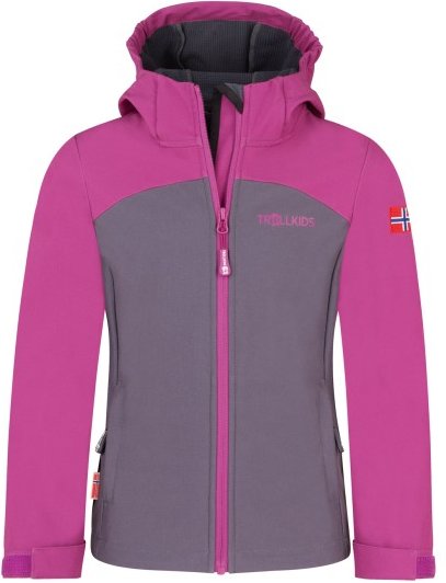 Trollkids - Girl's Kristiansand Jacket XT - Softshelljacke Gr 110 rosa