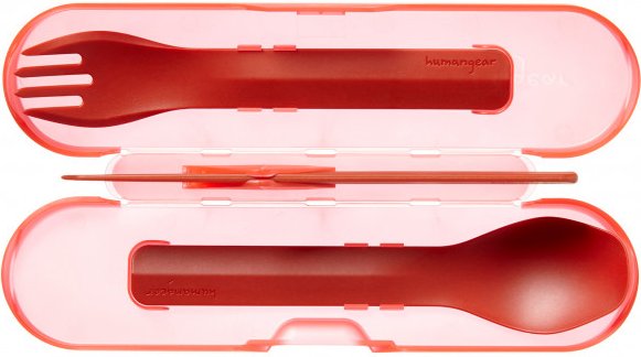 humangear - Besteck GoBites Trio - Besteck-Set rosa