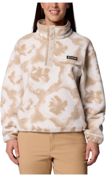 Columbia - Women's Helvetia II Printed Cropped Half Snap - Fleecepullover Gr S beige