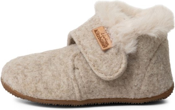 Living Kitzbühel - Kid's Karla Kragen Klettschuh - Hausschuhe Gr 25 beige
