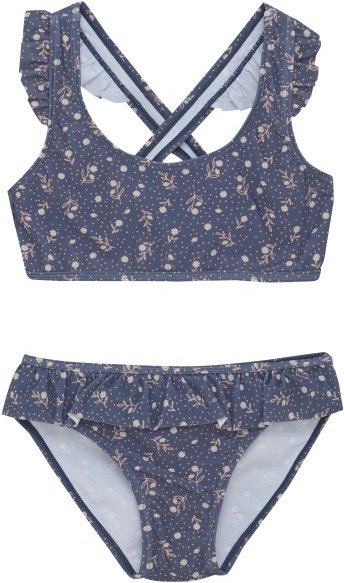 Color Kids - Kid's Bikini with Short Skirt AOP - Bikini Gr 164 blau