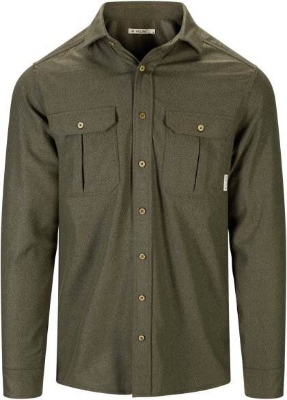 Thumbnail - Aclima - Leisurewool Reborn Woolshirt - Hemd Gr S oliv