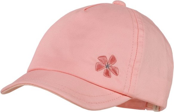 maximo - Baby Girl's Cap Flower Stick Flexdach Klett - Cap Gr 47-49 cm rosa