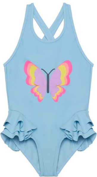 Color Kids - Kid's Swimsuit with Application - Badeanzug Gr 134 blau