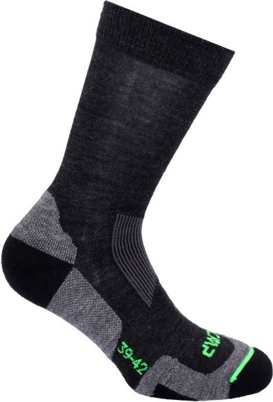 CMP - Trekking Wool Sock - Wandersocken Gr 43-45 schwarz