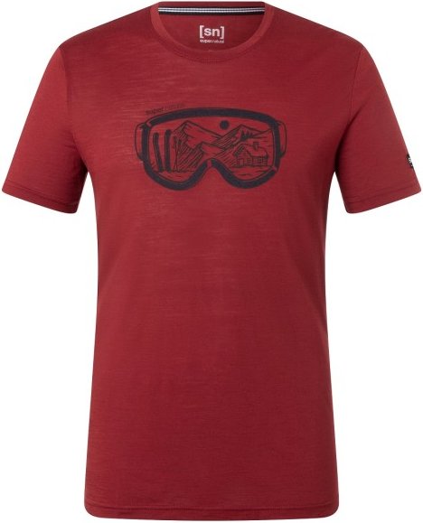 super.natural - Goggle Tee - Merinoshirt Gr M rot