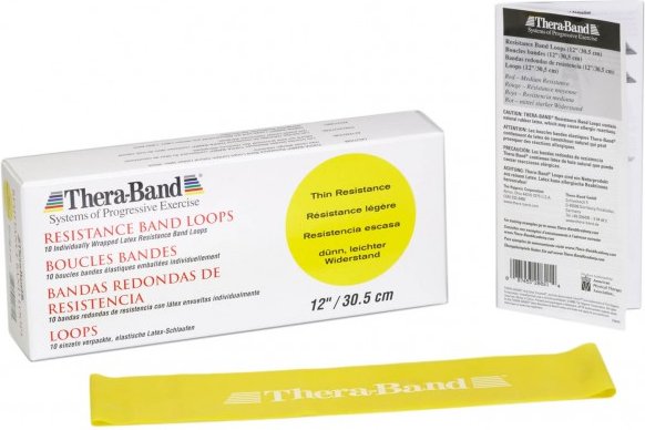 TheraBand - Loop - Fitnessband Gr Ø 13 cm / 7,6 cm x 20,5 cm weiß