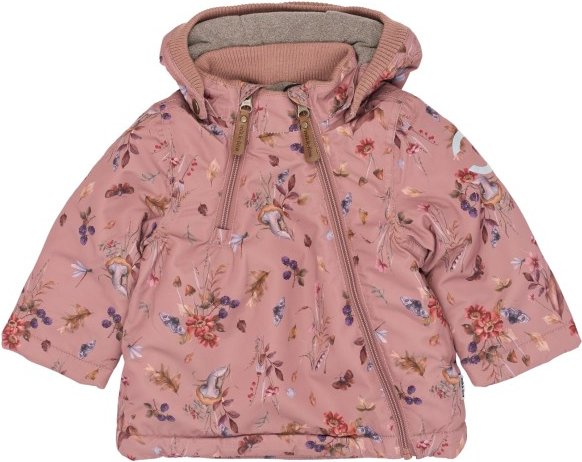 Thumbnail - Mikk-Line - Polyester Baby Jacket AOP - Winterjacke Gr 104 rosa