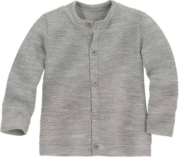 disana - Wabenstrick Jacke - Merinojacke Gr 110/116 grau