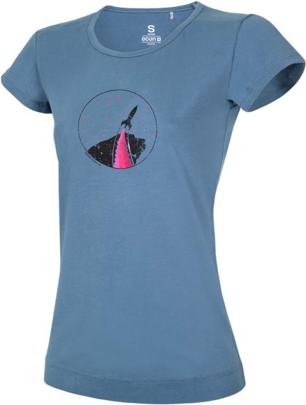 Ocun - Women's Classic T Organic Rainbow Rocket - T-Shirt Gr XS blau