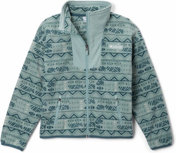 Thumbnail - Columbia - Kid's Sequoia Grove Printed Full Zip Fleece - Fleecejacke Gr M türkis