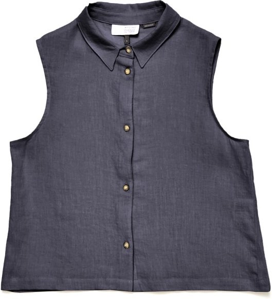 Mazine - Women's Sleeveless Linen Blouse - Bluse Gr XXL blau