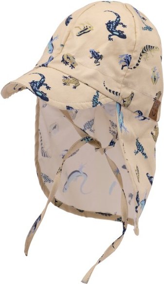 Thumbnail - Mikk-Line - Kid's Summercap Long Neck AOP - Cap Gr 47 cm - 12-18 Months beige