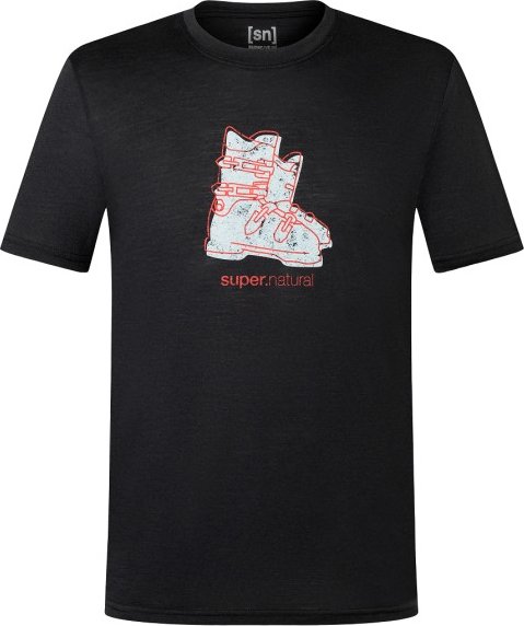 super.natural - Lets Shoe Tee - Merinoshirt Gr S schwarz