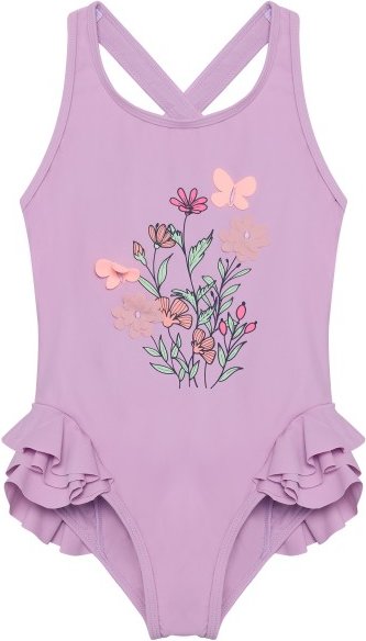 Thumbnail - Color Kids - Kid's Swimsuit with Application - Badeanzug Gr 122 lila