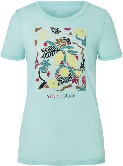 super.natural - Women's Dolce Vita Tee - Merinoshirt Gr S grau