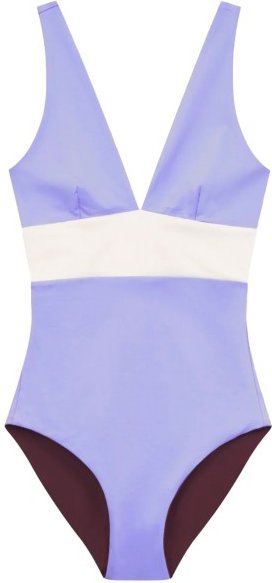 MYMARINI - Women's Plungesuit - Badeanzug Gr M lila