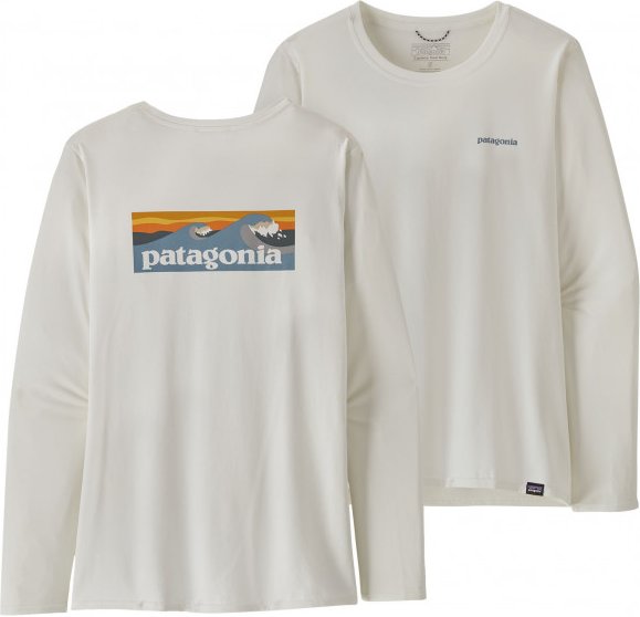 Patagonia - Women's L/S Cap Cool Daily Graphic Shirt Waters - Longsleeve Gr L grau