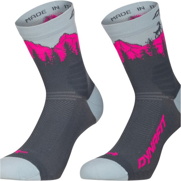 Dynafit - Traverse Mid - Laufsocken Gr 43-46 grau/blau