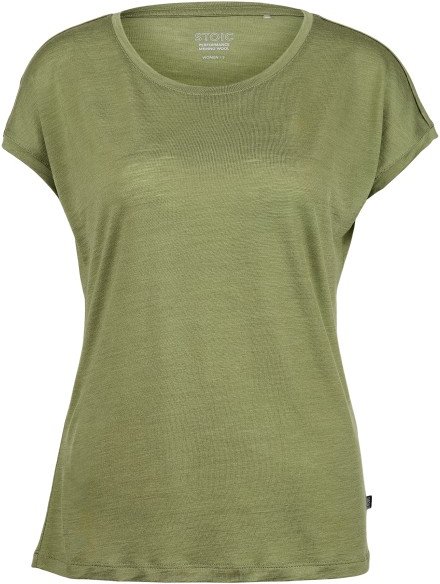 Stoic - Women's MerinoChill MMXX. Göteborg Loose Tee - Merinoshirt Gr XS oliv