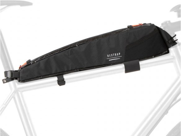 Restrap - Adventure Race Oberrohrtasche Lang - Fahrradtasche Gr 2 l weiß