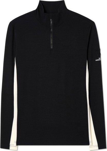 We Norwegians - Voss 1/4-Zip - Merinopullover Gr S schwarz